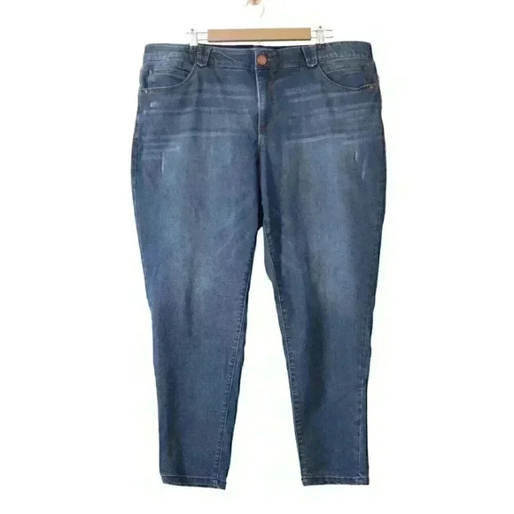 Democracy Ab Solution Jeans Size 22W High Rise Denim Stretch Elastic Waist - Picture 1 of 12